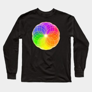 The vibration of colors mandala Long Sleeve T-Shirt